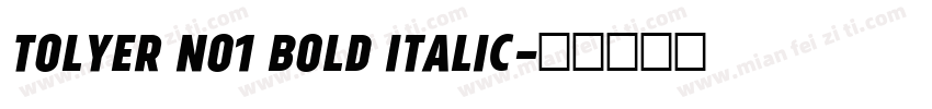 Tolyer No1 Bold Italic字体转换